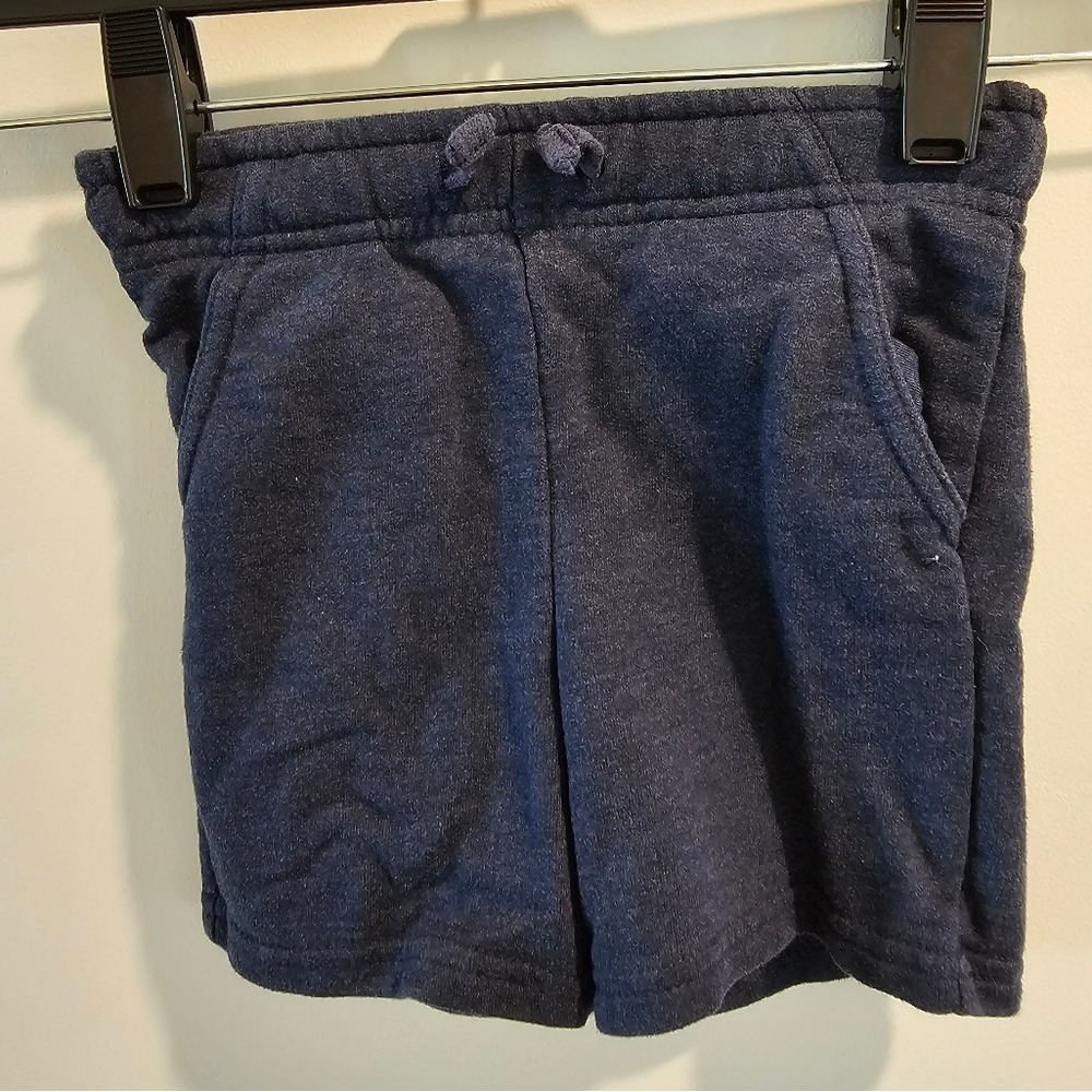 Kid's sz 2T Navy Blue Fleece Drawstring Shorts Toddler Kids Summer Play Clothes